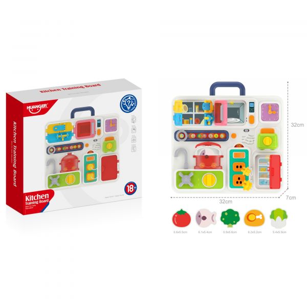 Дитяча іграшка бізіборд зі світлом та музикою розвиваюча HE0510 HUANGER®