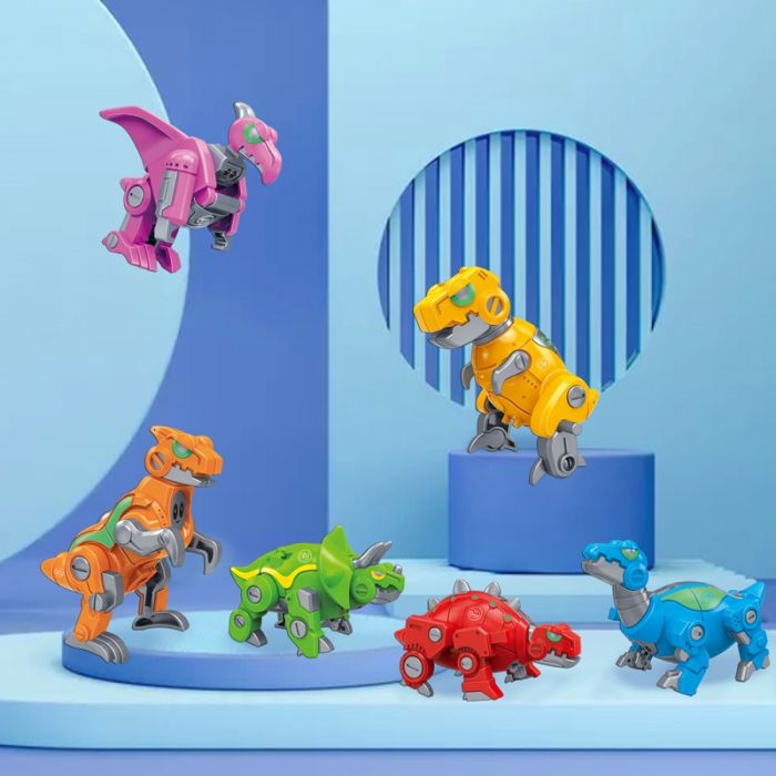 Дитяча іграшка набір динозаври трансформери 2101 Sing La Sing