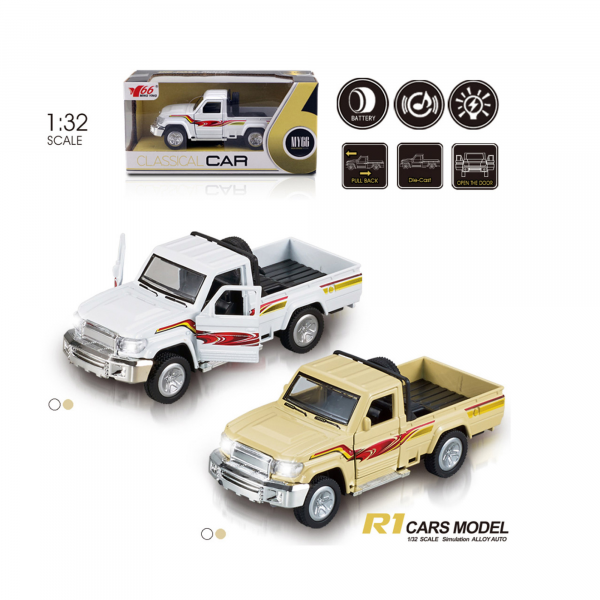 Металева інерційна машинка пікап 1:32 Металева інерційна машинка пікап 1:32