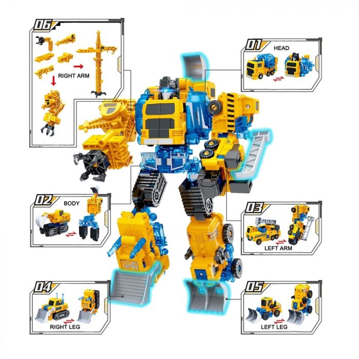 Дитяча іграшка набір машинка трансформер робот 2201 XINTAIYUAN TOYS