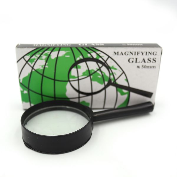 Лупа d-50мм, скляна лінза, пластикова оправа (50-YB) (YB19013-50) 7805-50MM 