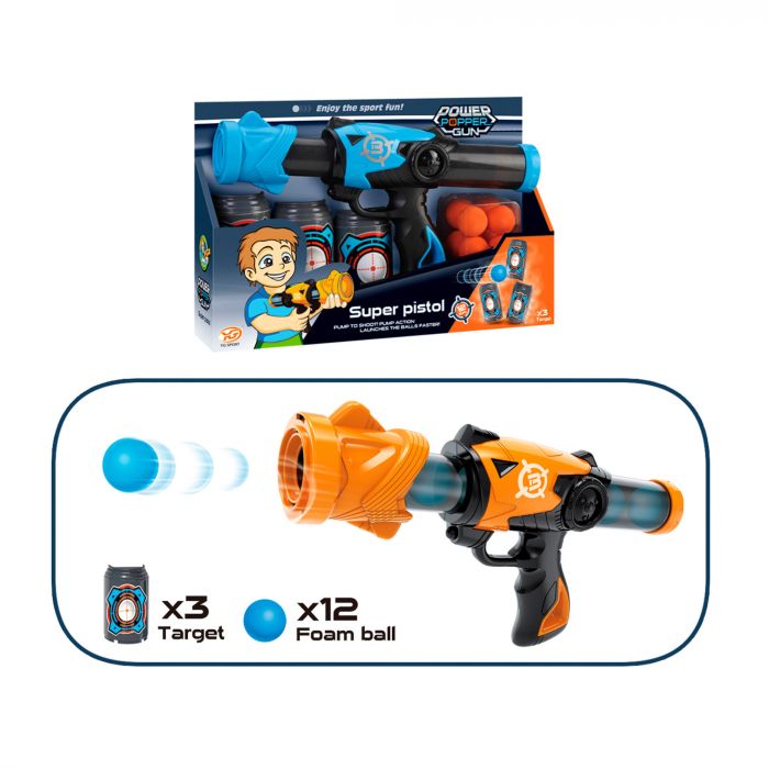 Дитяча іграшка пістолет стріляє м'якими набоями, 12 кульки в комплекті YG07P YG SPORT®