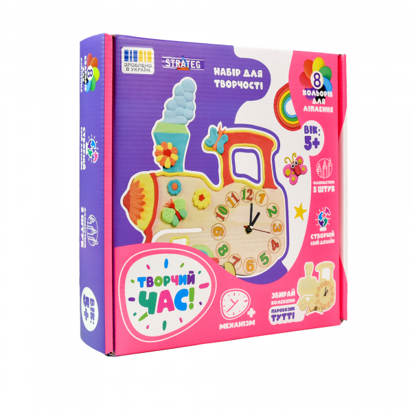 Набір для творчості Strateg Творчий час Паровозик Тутті (укр), (30648)