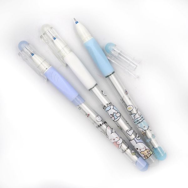 Ручка для письма синя (з пастою що стирається) гелева, автомат, 0,38мм, Aodemei Rabbit 34269