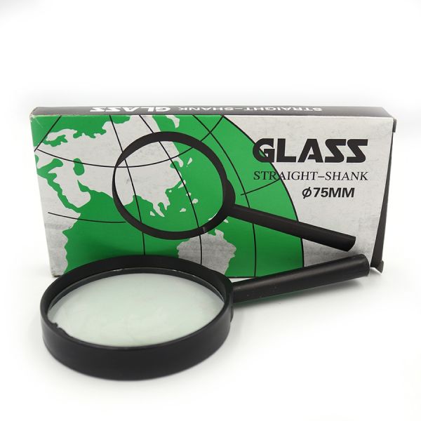 Лупа d-75мм, скляна лінза, пластикова оправа (75-YB) (YB19013-75) 7805-75MM 