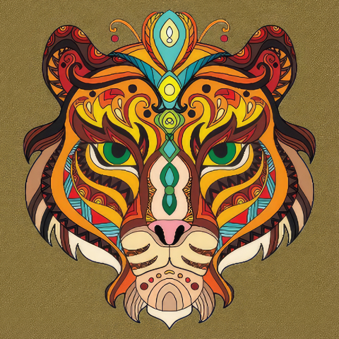 Живопис розпис картина за номерами-антистрес Strateg Тигр  розміром 30х30 см  (JCEE36799)