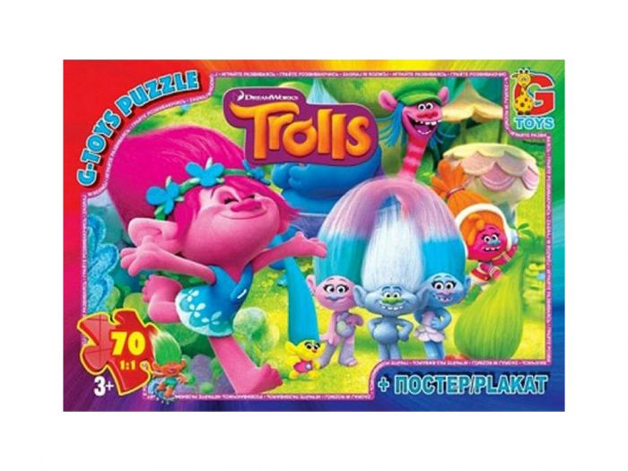 Дитяча гра пазли із серії Тролі 70 елементів TR0071 ТМ G-Toys