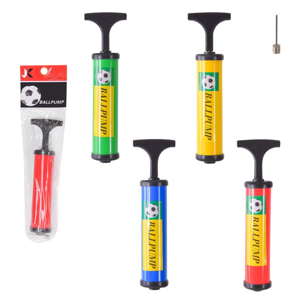 Насос для м'яча (N41506), висота 20 см, корпус пластиковий, в комплекті голка для накачування м'ячів
