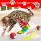 Іграшка для кота (кішки, кошеня) інтерактивний електричний м'яч,червоний-веселка, 3753