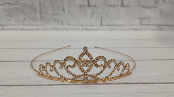 Діадема (тіара) корона колір золото (gold), матеріал метал (НФ-00003420)