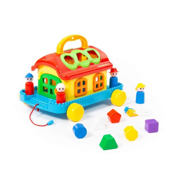 Дитяча іграшка розвиваюча казковий будиночок на колесах 48769 в сіточці