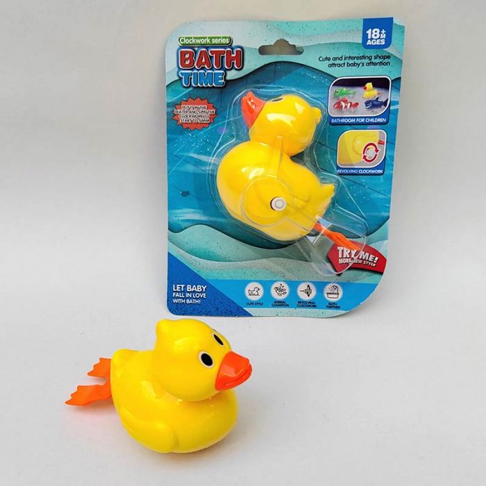 Дитяча іграшка для купання водоплавна качка YS1378-A8 заводна, планшет 17*13см