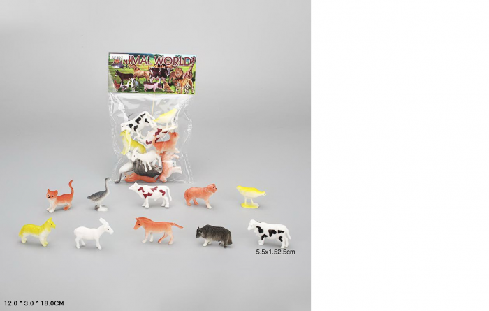 Дитяча іграшка фігурка свійська тварина, набір 10 шт (4149, 828), пакет 12*3*18см