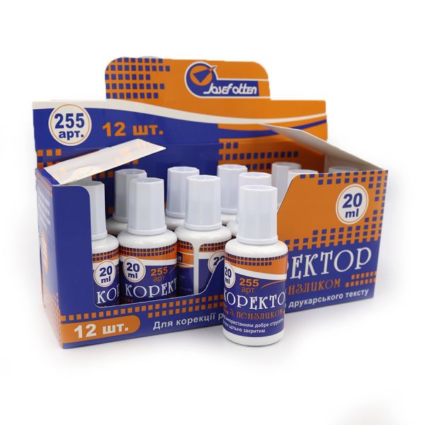 Канцелярський коректор 18ml з пензликом Josef Otten 255 (3581)