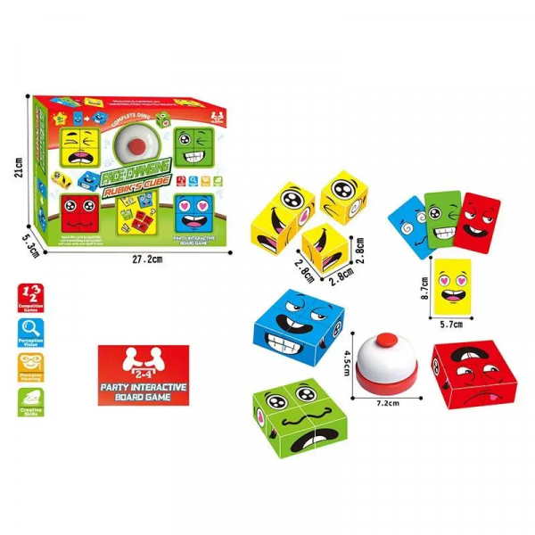Настільна гра смайлики HT-573 FACE CHANGING FUN CUBE ( Вік 3+)
