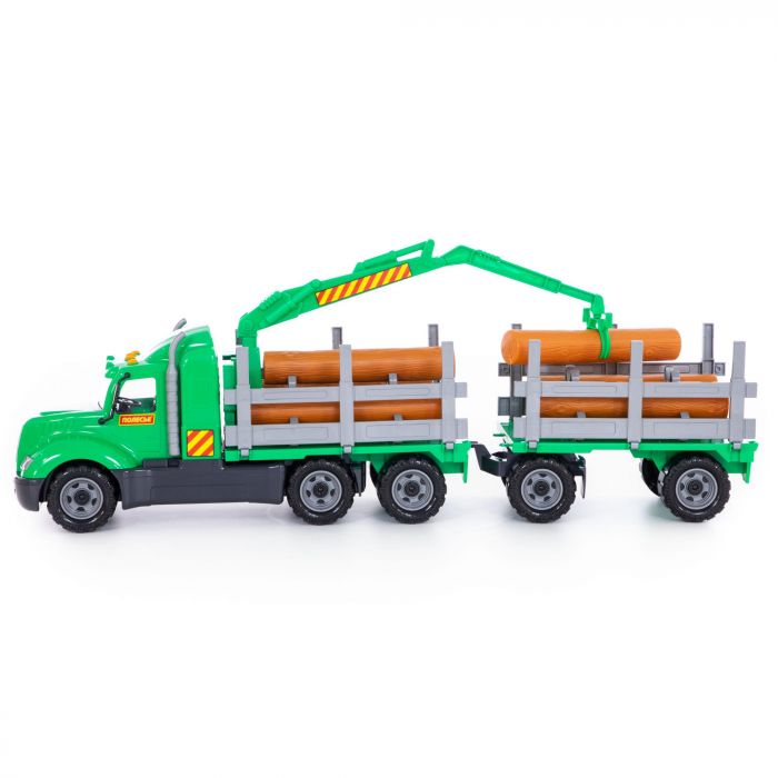 Дитяча іграшка машинка лісовоз з причепом у сіточці 55675