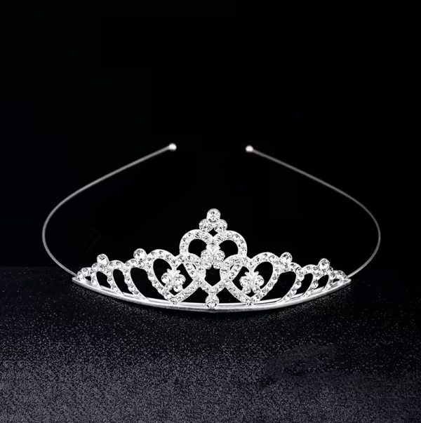 Дитяча іграшка діадема (тіара) корона колір срібро (silver), матеріал метал (4721)