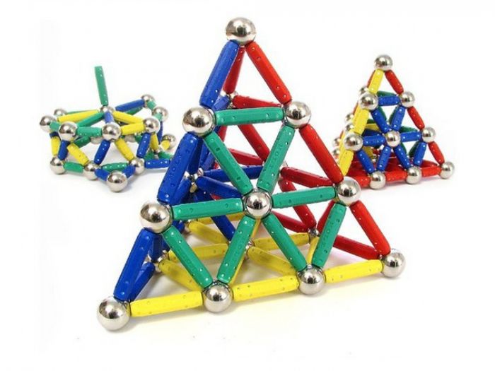 Дитяча іграшка магнітний конструктор Magnastix 60 деталей МТ01301 ,  в кор.26.0x17.5x5.0см