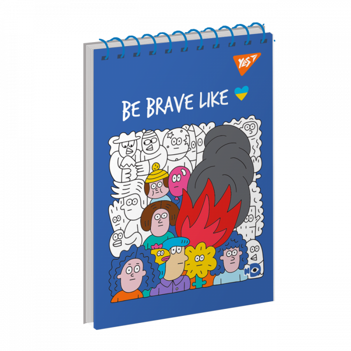 Зошит блокнот для записів YES А7/80 од.спіраль "Stand with Ukraine" 151863