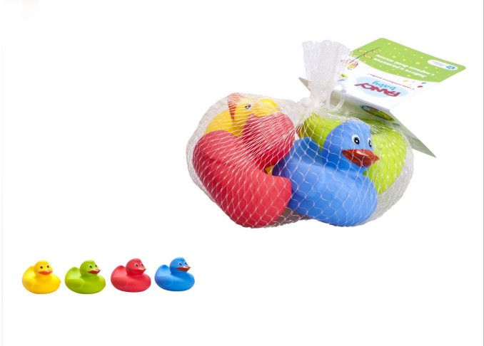 Дитяча іграшка для купання та ванни веселі каченята 4 шт UTK04  FANCY BABY