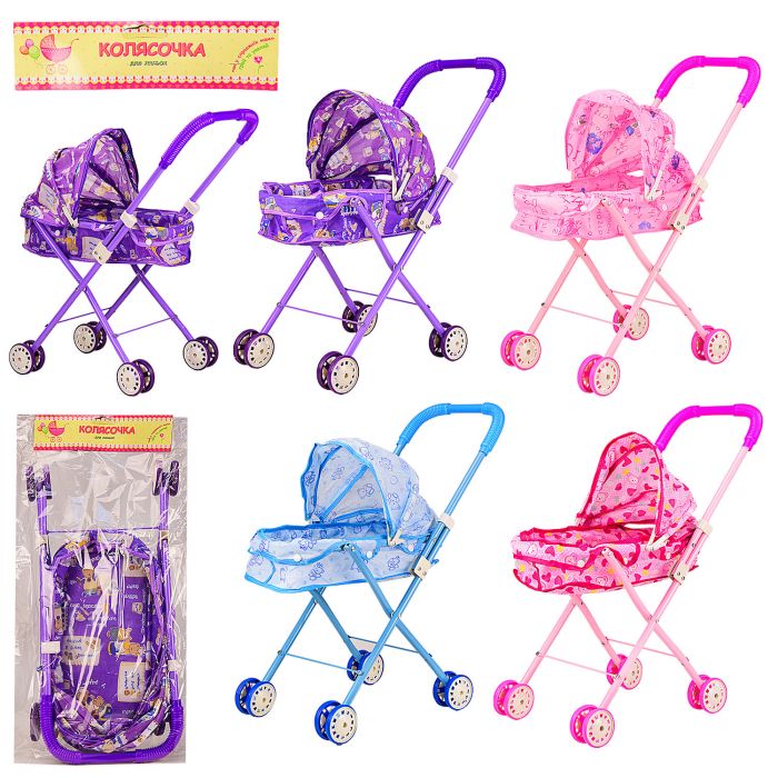 Дитяча іграшка коляска візок для ляльки пупса арт. 9309L металева