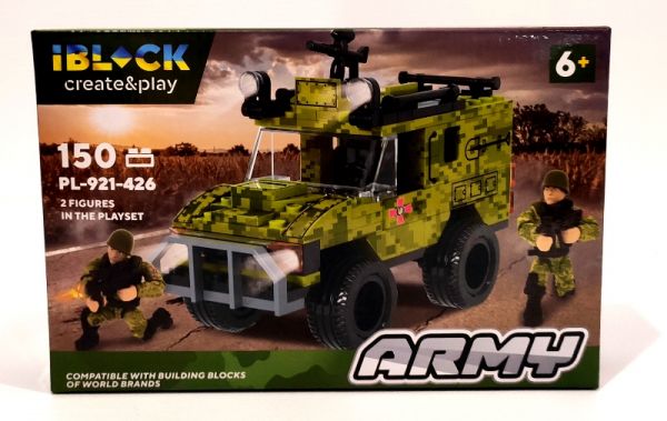 Дитяча іграшка конструктор військова машина IBLOCK арт. PL-921-426 (4) Армія, 150 дет.