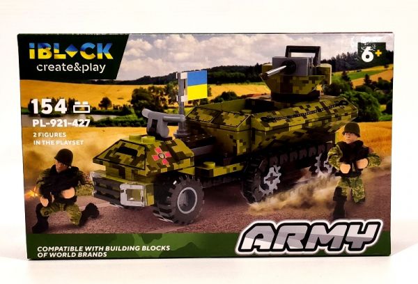 Дитяча іграшка конструктор військова машина IBLOCK арт. PL-921-427 (2) Армія, 154 дет.
