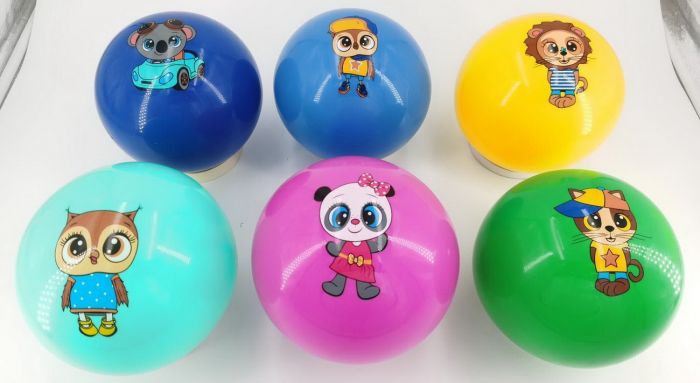 Дитяча іграшка м'яч 22,83 см  гумовий арт. RB2110 9" 55 грам, 6 кольорів