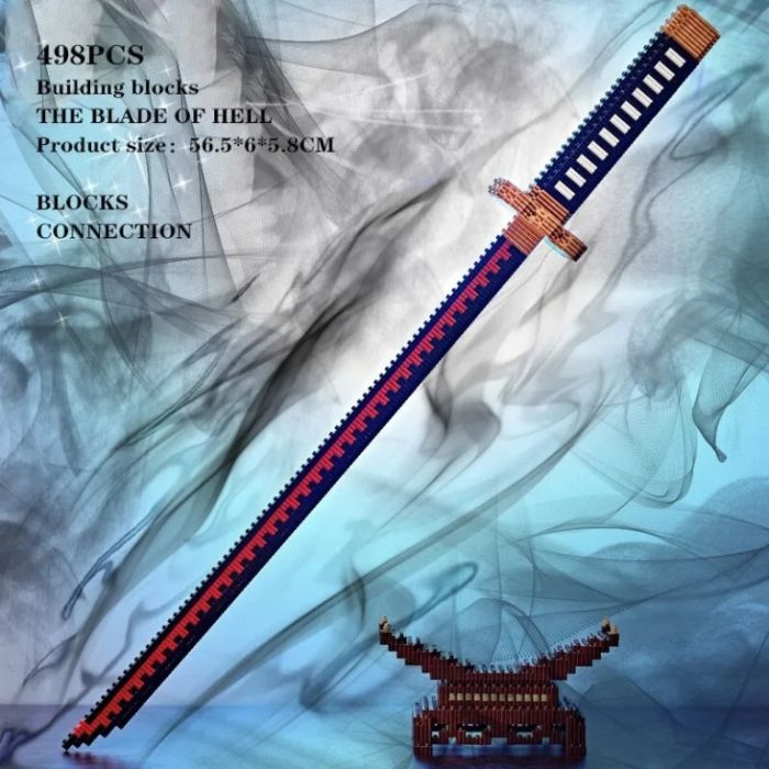 Дитяча іграшка конструктор катана меч самурая 498 деталей LINKGO 68430 Connection block