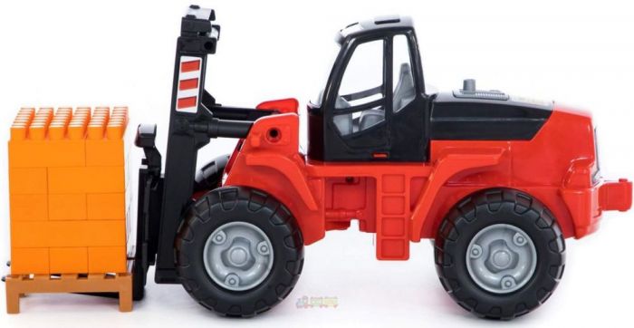 Дитяча іграшка машинка автокар навантажувач та конструктор 30 елементів 36766 Wawer