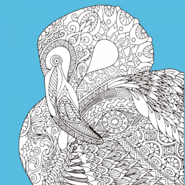 Живопис розпис картина-антистрес Strateg Чарівний птах розміром 30х30 см  (JCEE37114)