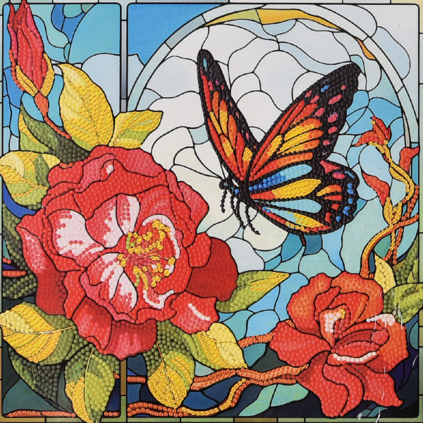 Набір для творчості алмазна картина Метелик літа Strateg розміром 30х30 см (DEEX16304)