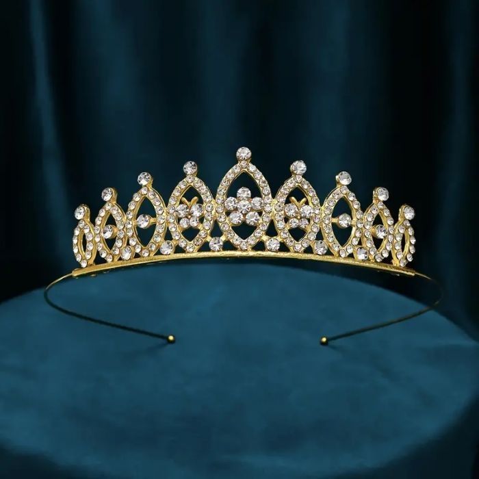 Діадема (тіара) корона колір золото (gold), матеріал метал (НФ-00003414)