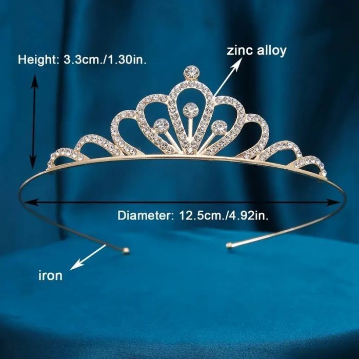 Діадема (тіара) корона колір золото (gold) НФ-00003422 матеріал корпусу метал (tiara)