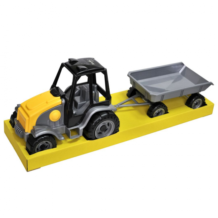 Дитяча іграшка трактор з бортовим причіпом (40099)