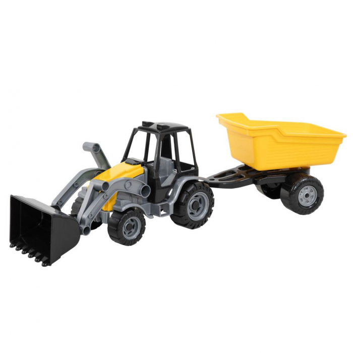 Дитяча іграшка трактор навантажувач з причіпом (40098)