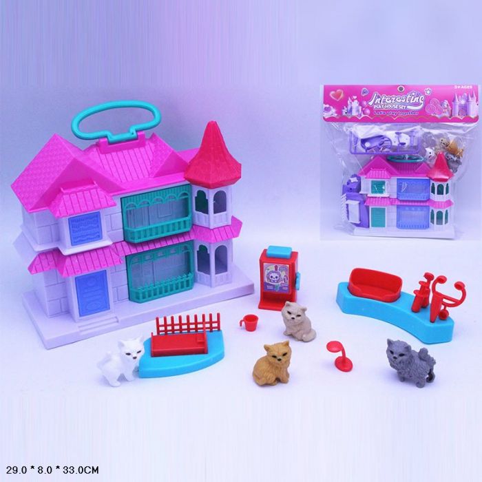 Дитяча іграшка будинок для тварин HY8788-10, аксесуари, в пакеті 29*8*33 см