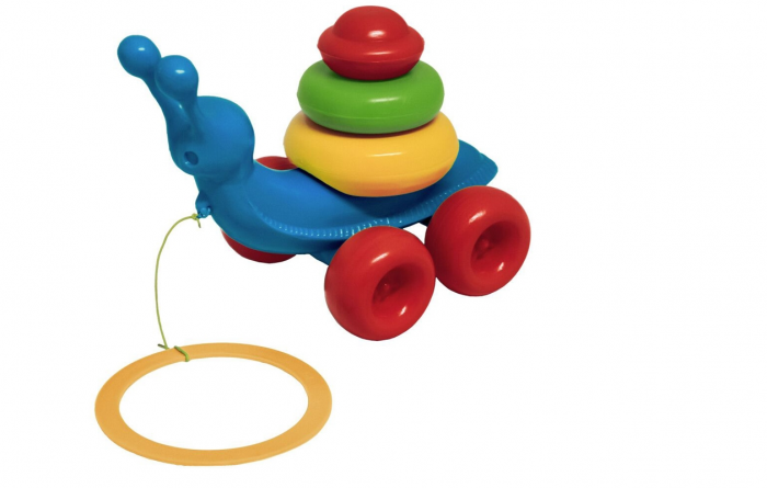 Дитяча іграшка розвиваюча равлик каталка конструктор, 8 елементів (39970) Тигрес