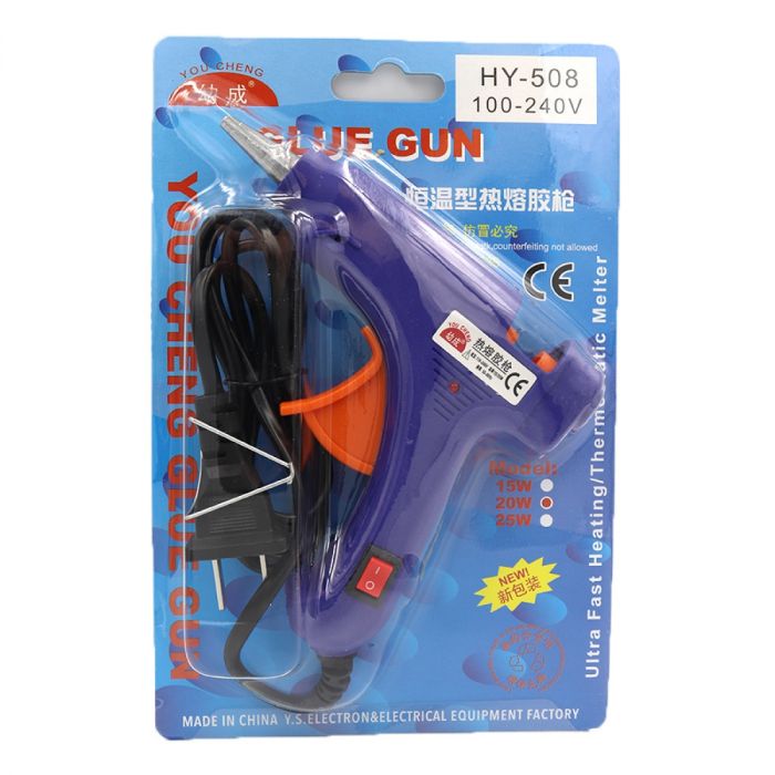 Пістолет клейовий 0254DSCN 20W, 0,7 см китайская розетка блістер 1шт / етик