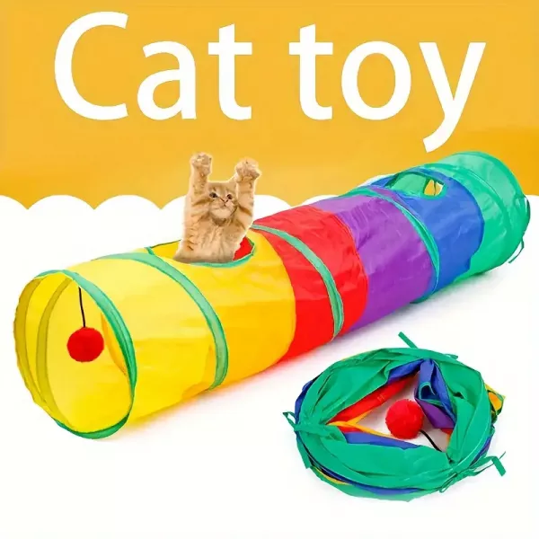 Ігровий лабіринт тунель для кота (кішки, кошеня) 115 х 25 см 63982 гра схованка