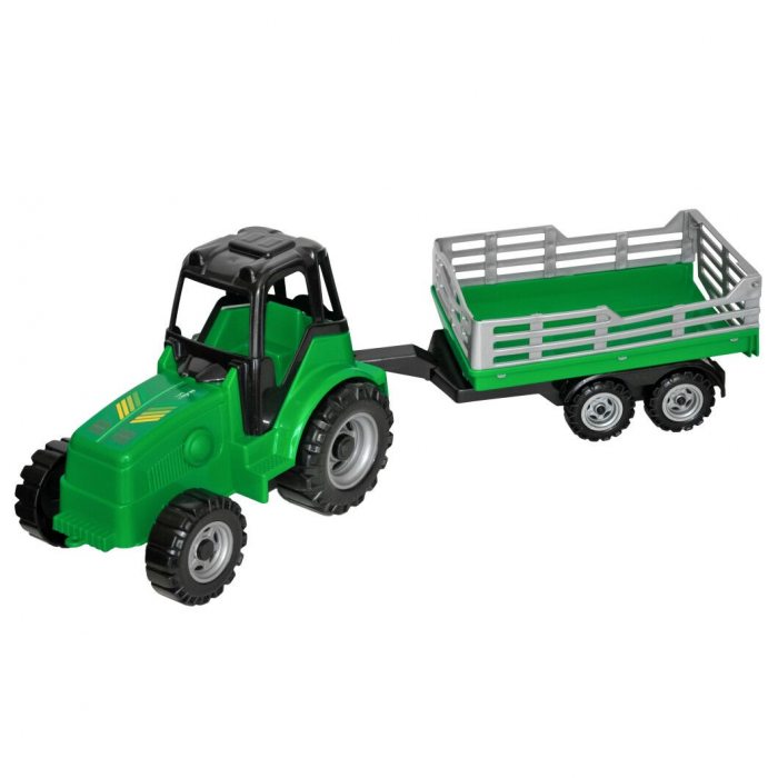 Дитяча іграшка трактор з бортовим причіпом (40092)