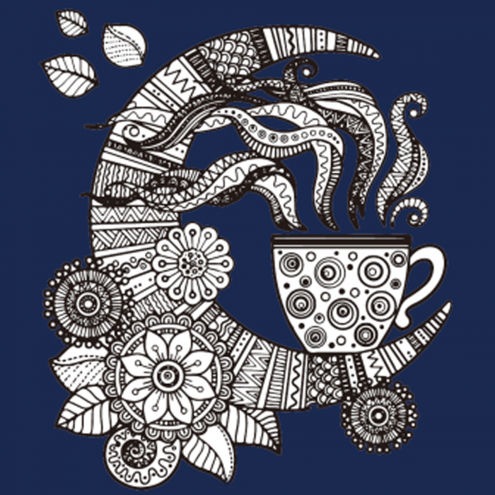 Живопис розпис картина-антистрес Strateg Заспокійливий напій розміром 30х30 см  (JCEE37108)