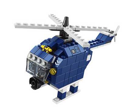 Дитяча іграшка конструктор поліцейський гелікоптер K8978-2 SHANTOU YISHENG 1000 деталей