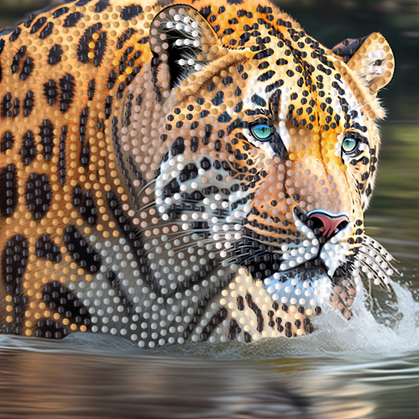 Набір для творчості алмазна картина Тигриця Strateg розміром 18х18 см (ZAV1818-7)