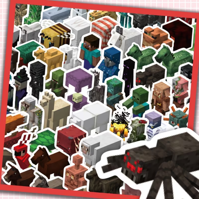 Наліпка зображення героїв гри Майнкрафт Minecraft набір 80 шт (4640) ціна за набір