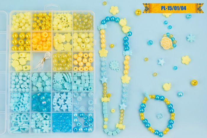 Набір для дитячої творчості - робимо прикраси для дівчат (бісер, намистини, підвіски) PL-15/01/04
