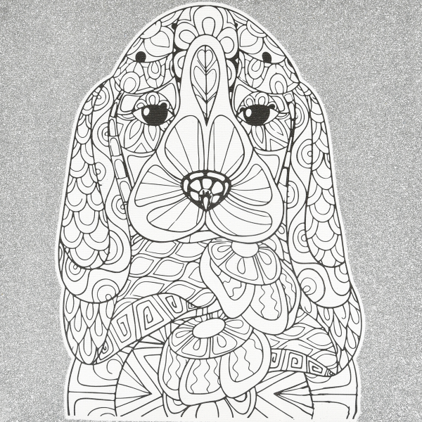 Живопис розпис картина-антистрес Strateg Собачий погляд розміром 30х30 см  (JCEE37103)