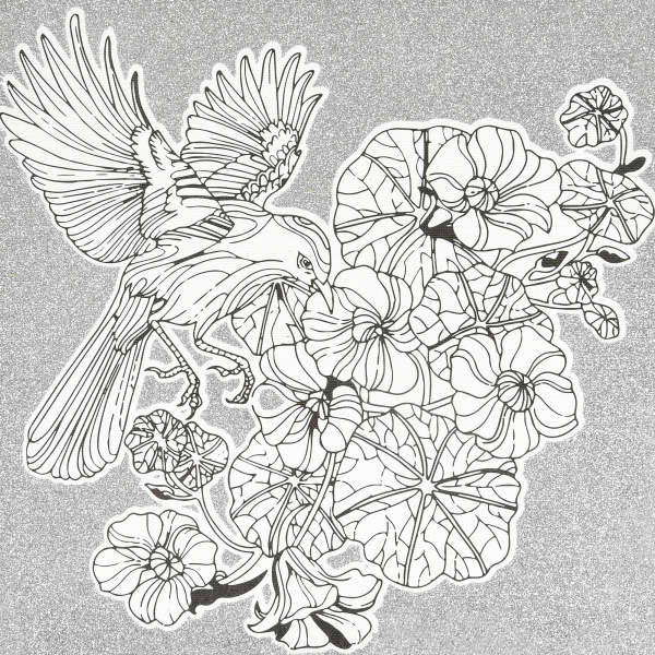 Живопис розпис картина-антистрес Strateg Пташина гармонія розміром 30х30 см  (JCEE37102)