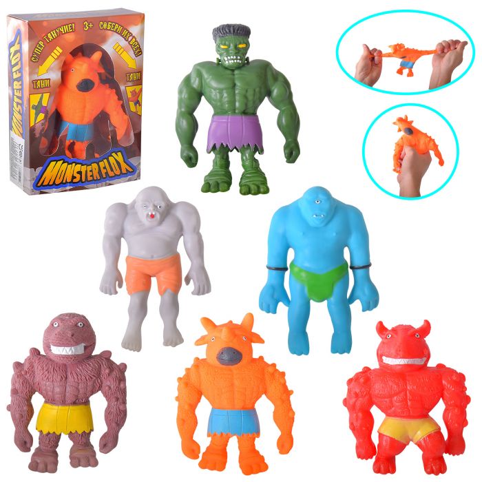 Дитяча іграшка антистрес тягучка ST-936 герої  6 видів,  короб. 14*19*5 см