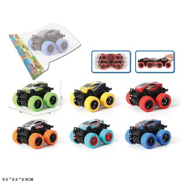 Дитяча іграшка машинка перевертиш 218-11A  інерційна 6 кольорів, пакет 9,5*8,8*6,8см